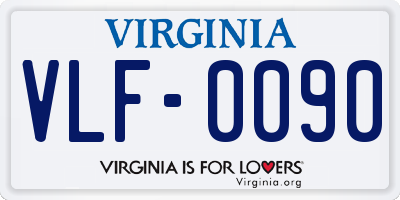 VA license plate VLF0090