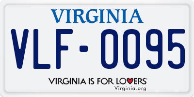 VA license plate VLF0095