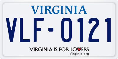 VA license plate VLF0121