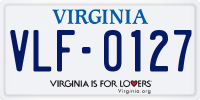 VA license plate VLF0127