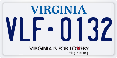 VA license plate VLF0132