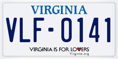 VA license plate VLF0141