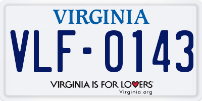 VA license plate VLF0143