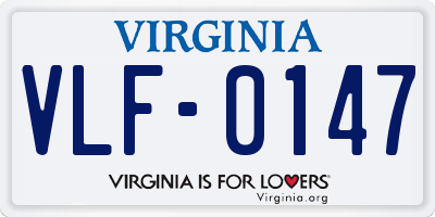 VA license plate VLF0147