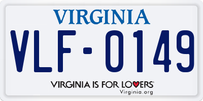 VA license plate VLF0149