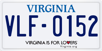 VA license plate VLF0152