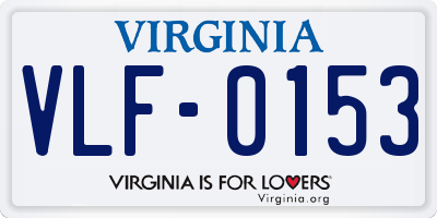 VA license plate VLF0153