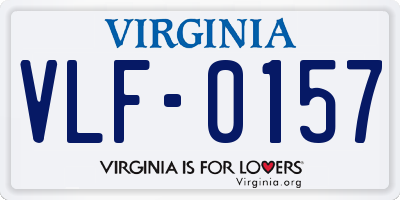 VA license plate VLF0157
