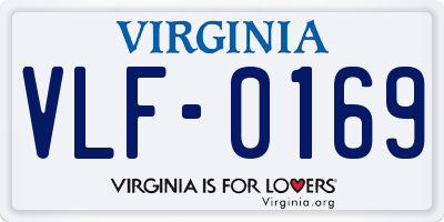 VA license plate VLF0169