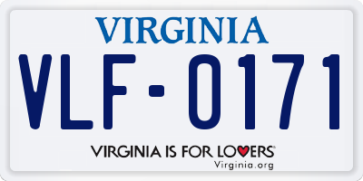 VA license plate VLF0171