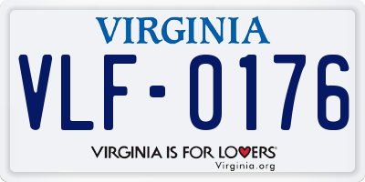 VA license plate VLF0176