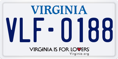 VA license plate VLF0188