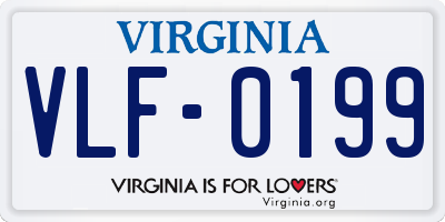 VA license plate VLF0199