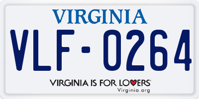 VA license plate VLF0264