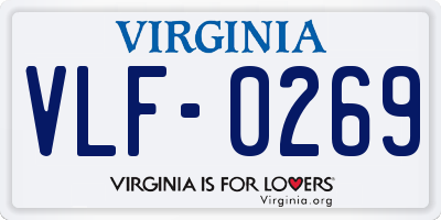 VA license plate VLF0269