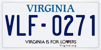 VA license plate VLF0271