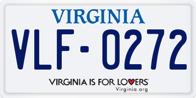 VA license plate VLF0272