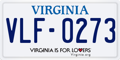 VA license plate VLF0273
