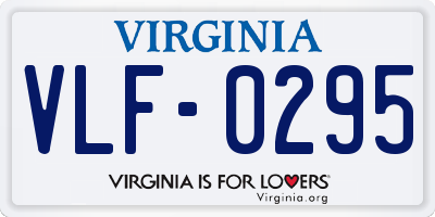 VA license plate VLF0295