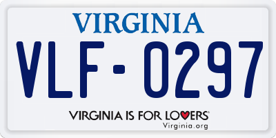 VA license plate VLF0297