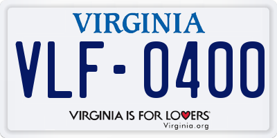 VA license plate VLF0400