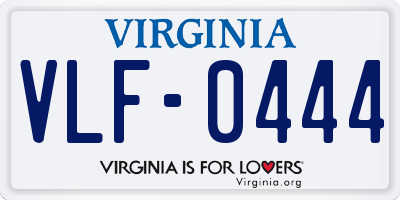 VA license plate VLF0444