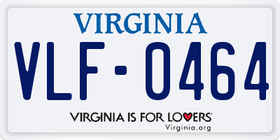 VA license plate VLF0464