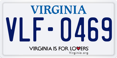 VA license plate VLF0469