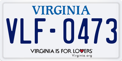 VA license plate VLF0473