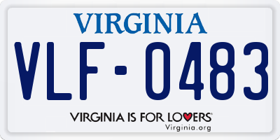 VA license plate VLF0483