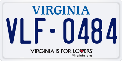 VA license plate VLF0484