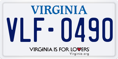 VA license plate VLF0490