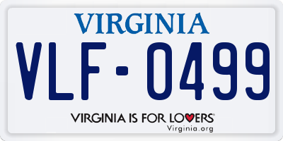 VA license plate VLF0499