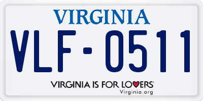 VA license plate VLF0511