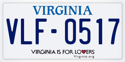 VA license plate VLF0517