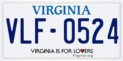 VA license plate VLF0524