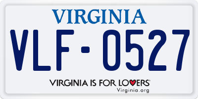 VA license plate VLF0527