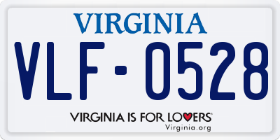 VA license plate VLF0528