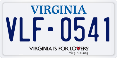 VA license plate VLF0541