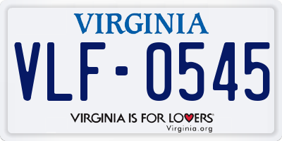 VA license plate VLF0545
