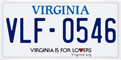 VA license plate VLF0546