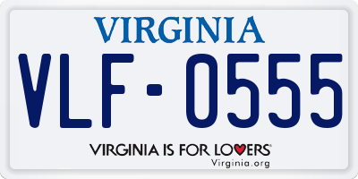 VA license plate VLF0555