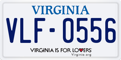 VA license plate VLF0556