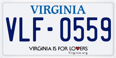 VA license plate VLF0559