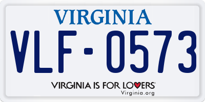 VA license plate VLF0573