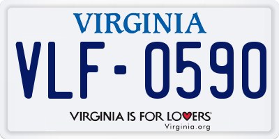VA license plate VLF0590