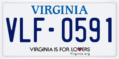 VA license plate VLF0591