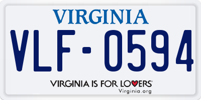 VA license plate VLF0594