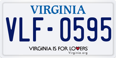 VA license plate VLF0595