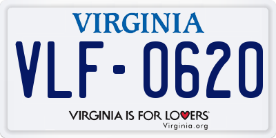 VA license plate VLF0620
